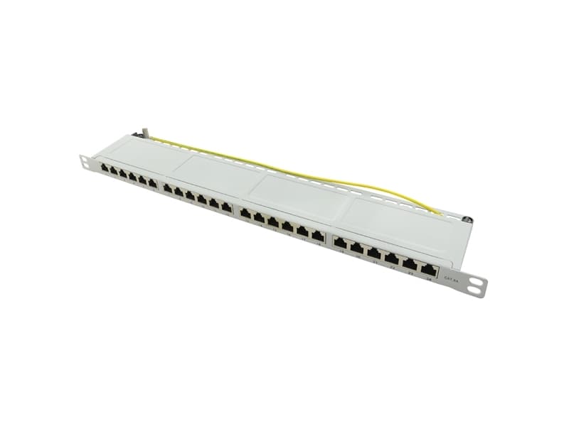 LogiLink NP0062, 10 Gigabit Ethernet, RJ-45, Cat6a, Grå, Metall, 0.5U