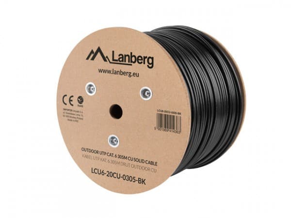 Lanberg Lanberg FTP installation cable, cat.6, OUTDOOR CU wire, 305m, black