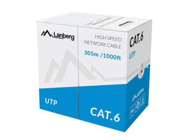 Lanberg LCU6-11CU-0305-S, 305 m, Cat6, U/UTP (UTP), Grå