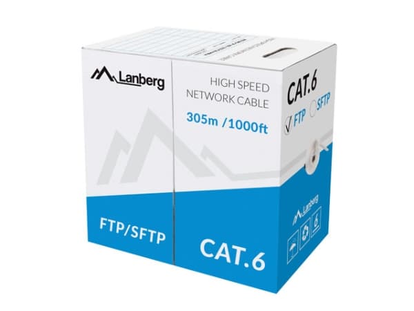 Lanberg LCF6-11CU-0305-S, 305 m, Cat6, F/UTP (FTP), Grå