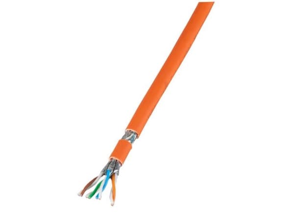EFB Elektronik CO99980.1000-CPR Strømkabel CAT 7 S/FTP 4 x 2 x 0.26 mm² Orange 1000 m