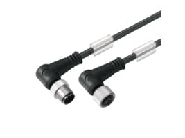 Weidmüller 9457900050, 0,5 m, M12, M12, Svart