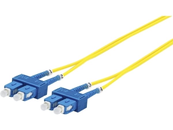 Microconnect FIB221015-FLAT, 15 m, OS2, SC/UPC, SC/UPC, Hankjønn/hankjønn, Gult