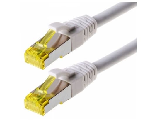 Helos Cat 6a S/FTP 0.25 m, 0,25 m, Cat6a, S/FTP (S-STP), RJ-45, RJ-45, Hvit