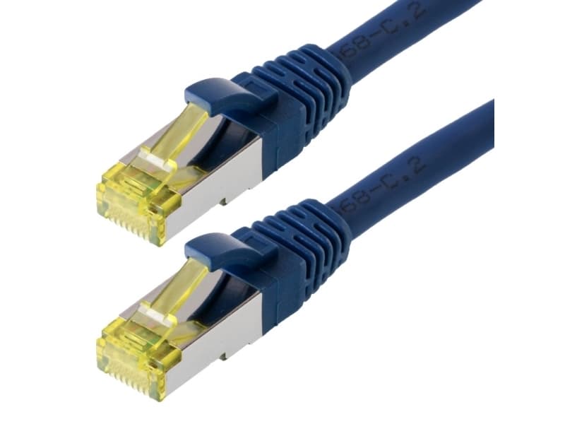 Helos S/FTP (PIMF) CAT 6a 7.5m, 7,5 m, Cat6a, S/FTP (S-STP), RJ-45, RJ-45, Blå