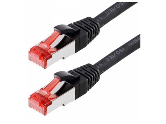 Helos Cat 6 S/FTP 0.5 m, 0,5 m, Cat6, S/FTP (S-STP), RJ-45, RJ-45, Svart