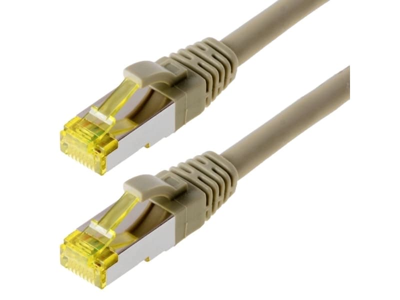 Helos CAT6 S/FTP (PIMF), 0.5m, 0,5 m, Cat6, SF/UTP (S-FTP), RJ-45, RJ-45, Grå
