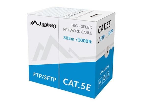 Lanberg LCS5-11CU-0305-S, 305 m, Cat5e, S/FTP (S-STP), Grå