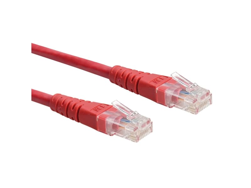 ROLINE 0.3m Cat6 UTP, 0,3 m, Cat6, U/UTP (UTP), RJ-45, RJ-45, Rød