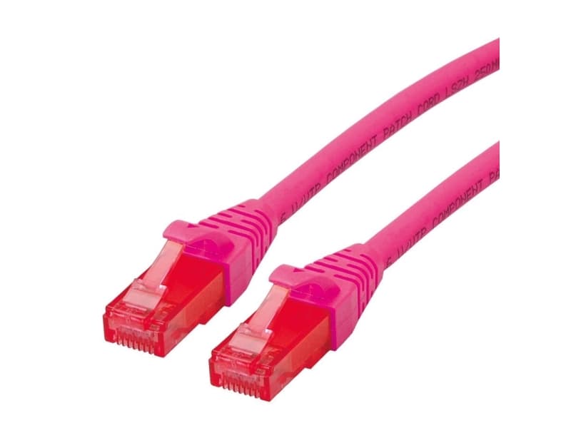 ROLINE 21.15.2591, 1 m, Cat6, U/UTP (UTP), RJ-45, RJ-45, Rosa