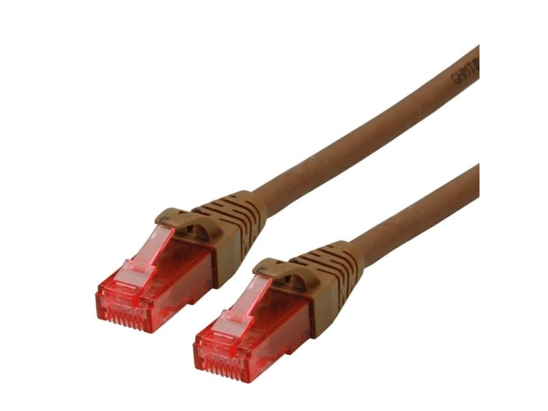ROLINE 21.15.2583, 3 m, Cat6, U/UTP (UTP), RJ-45, RJ-45, Brun