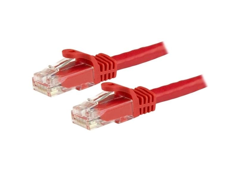 StarTech.com 7,5 m CAT6-patchkabel - 100% kopparledning - Hakfria kontakter - Röd, 7,5 m, Cat6, U/UTP (UTP), RJ-45, RJ-45, Röd