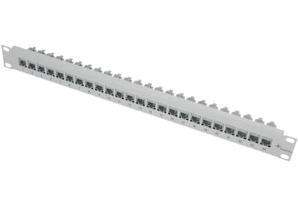 Telegärtner J02023A0026, RJ-11, RJ-12, Cat6a, Grå, Stativmontering, 1U