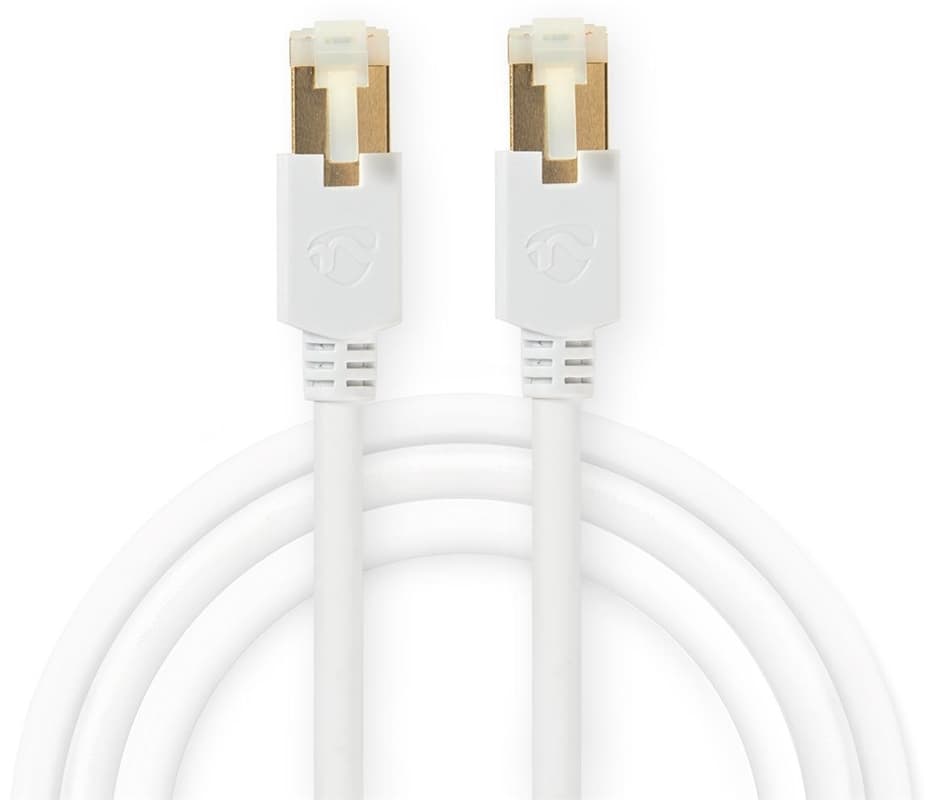 CAT6 S/FTP-nätverkskabel | RJ45 hane – RJ45 hane | 3 m | Vit