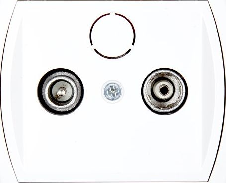 Bild av Karlik LOGO RTD aerial socket 2dB white LG2K