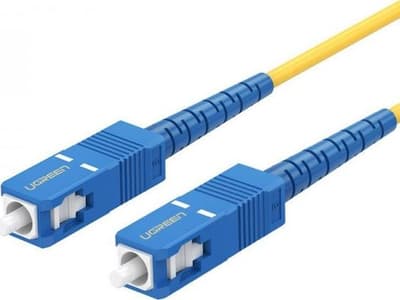 Ugreen Fiber optic cable SC/UPC UGREEN NW131, patchcord, simplex, 3m (blue-yellow)