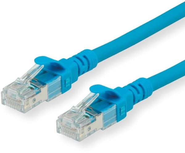 ROLINE 21.15.2974, 0,3 m, Cat6a, S/FTP (S-STP), RJ-45, RJ-45, Blå