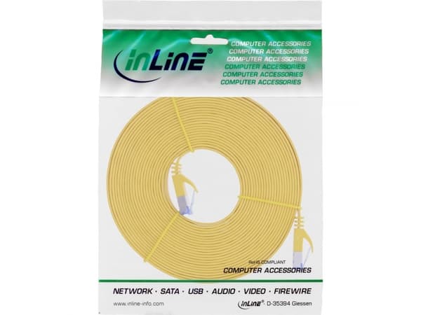 InLine 71805Y, 5 m, Cat6a, U/FTP (STP), RJ-45, RJ-45