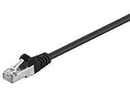 goobay - Koblingskabel - RJ-45 (hann) til RJ-45 (hann) - 15 m - SF/UTP - CAT 5e - formstøpt, uten hindringer - svart