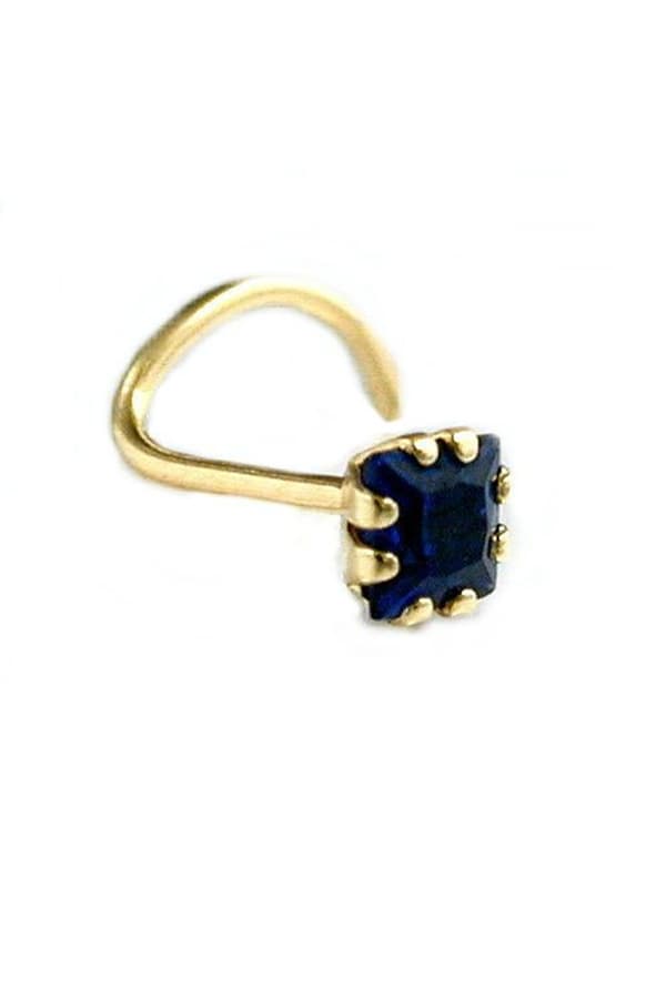 Nose Screw Zirconia-Sapphire 18kt Gold - GL430730