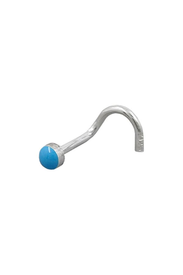 Nose Screw Blue Enamel Silver 925 - GL91141