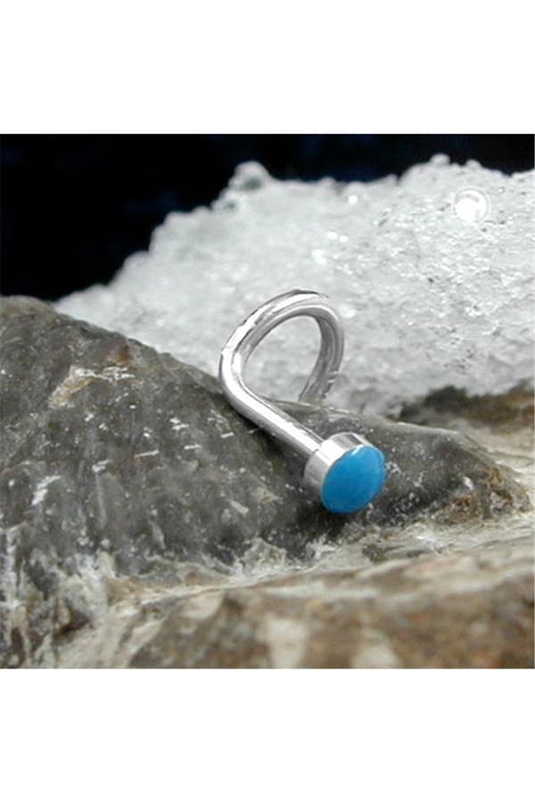 Nose Screw Blue Enamel Silver 925 - GL91141