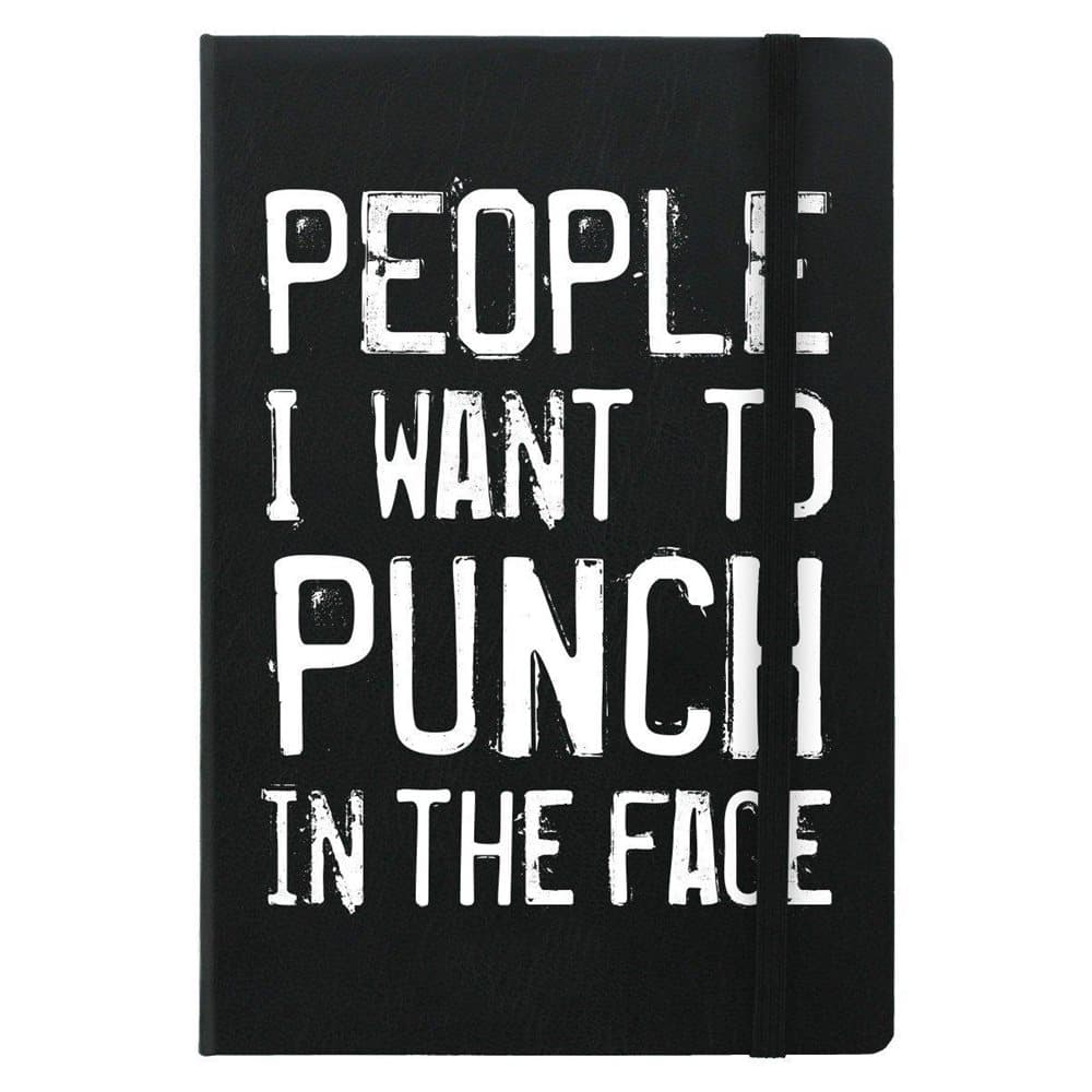 Grindstore Människor jag vill slå i ansiktet A5 Hard Cover Notebook