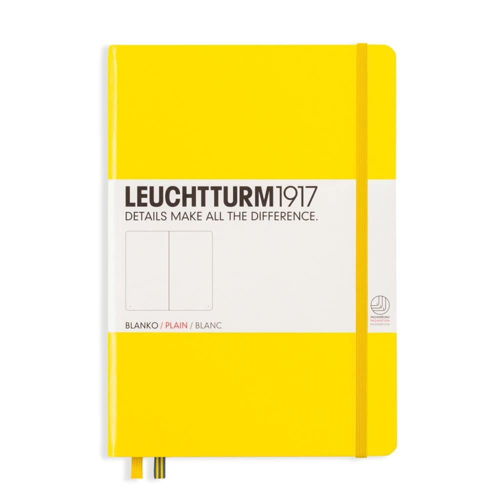 Anteckningsbok A5 Hard Lemon 249 p. Plain Leuchtturm1939