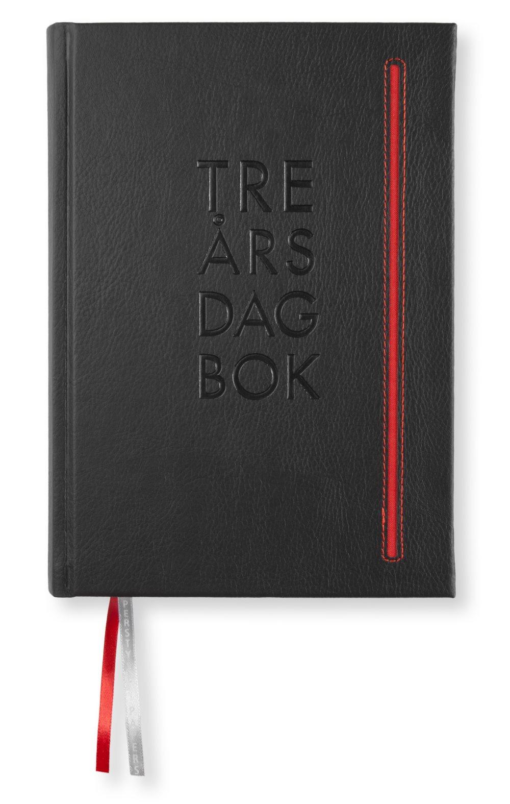 3-Års Dagbok A5 Soft De Luxe Svart Paperstyle