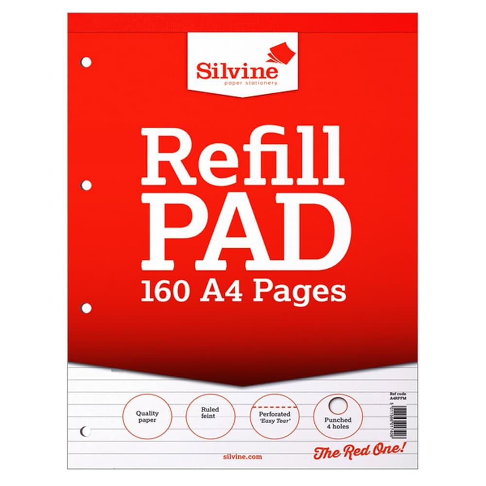 Silvine A4 160 sidor Refill Pad (paket med 6)
