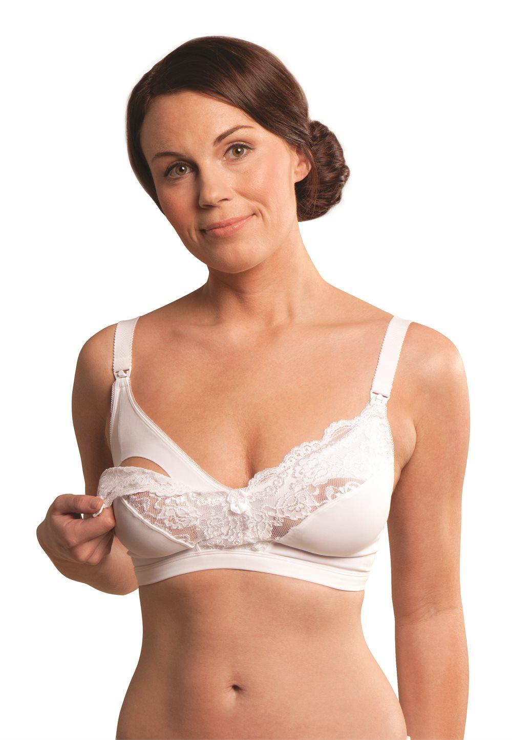 Amme-BH Lace Mikrofiber, Hvit, Carriwell