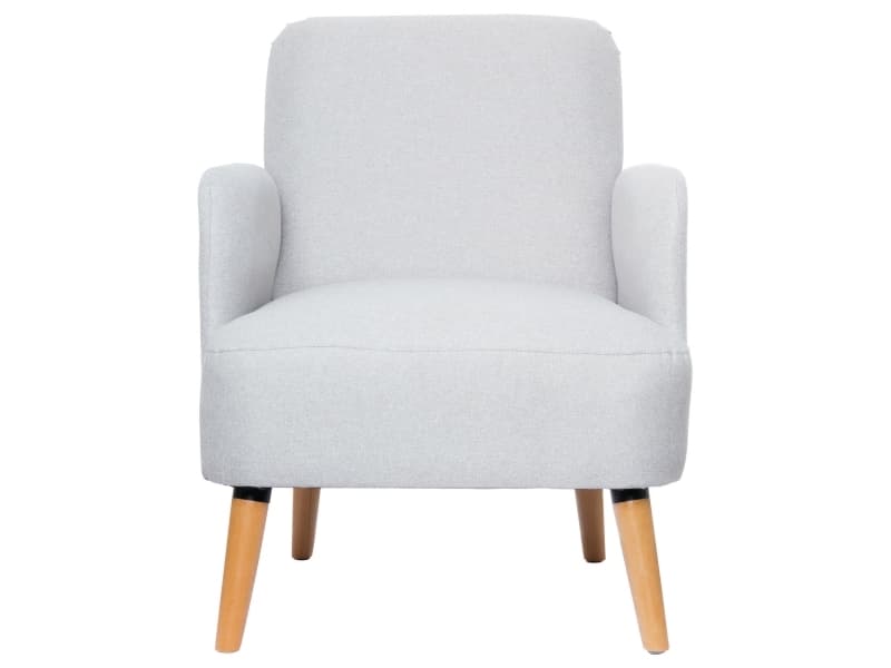 1 ARMCHAIR BROOKS BEECH LEGS LIGHT GREY