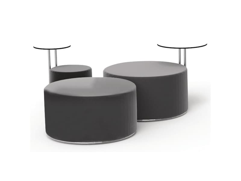 Loungepuf fumac call, sort kunstlæder, ø 90 cm