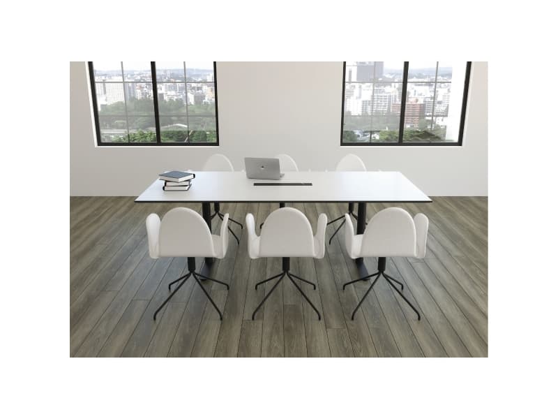 Conference chair with leather dia48 blk