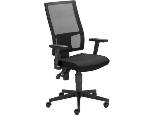 Staples Tactik office chair, black mesh backrest, adjustable armrests, seat ef019 black