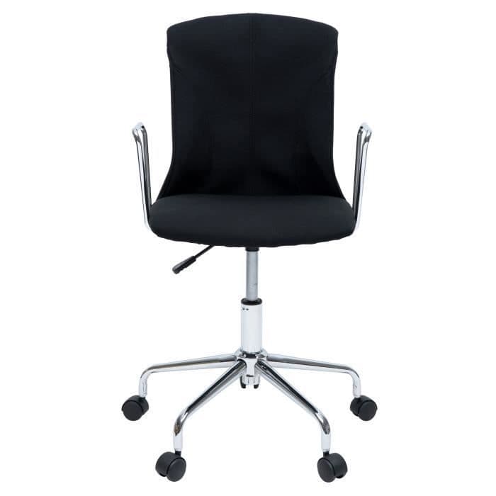 DERA kontorstol - sort stof - moderne - L 52 x D 52 cm