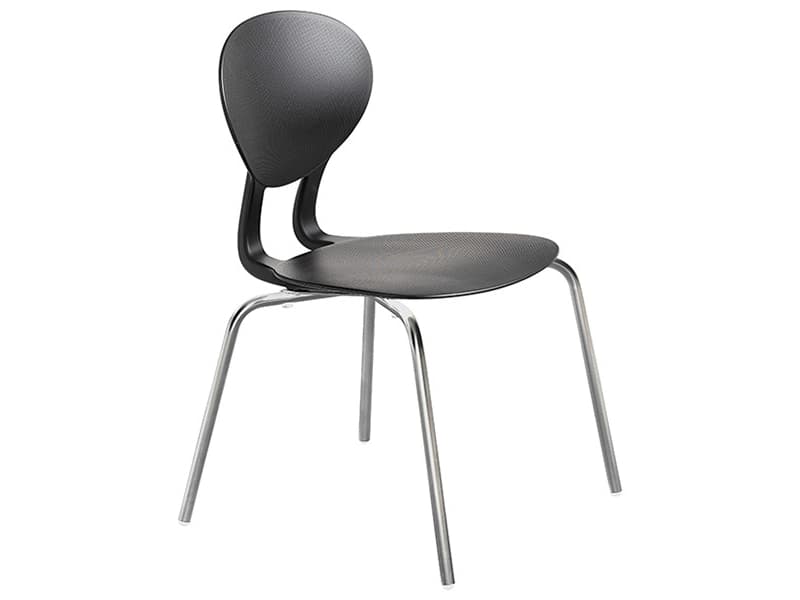 Stol Rocka 4-ben Sort/Grå SH440mm