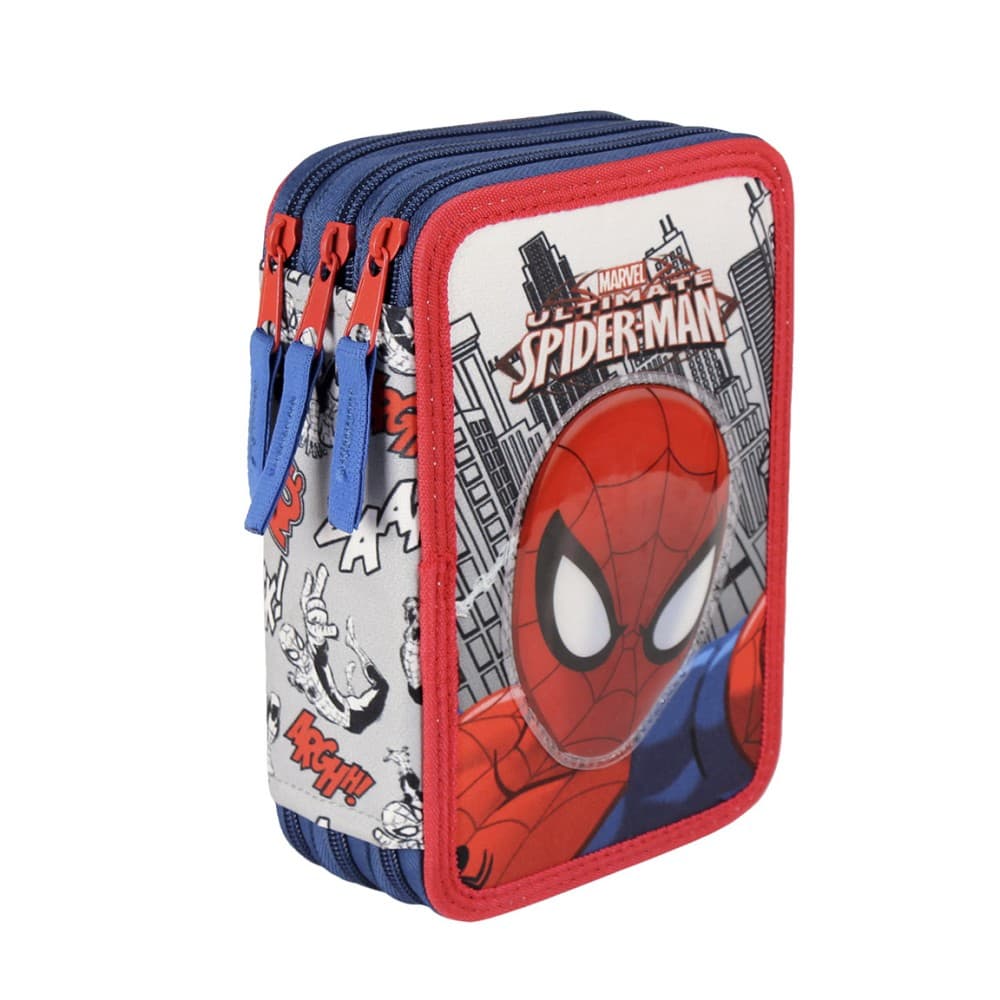 Spiderman Triple School Set 43s Pennset Penny Case Spindle Man