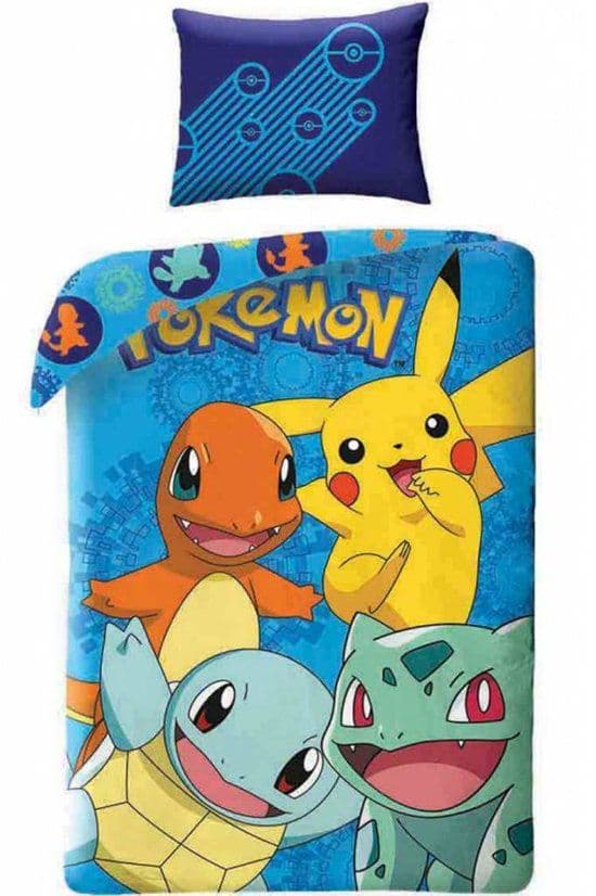 Pokemon Påslakanset Bäddset 150x210 + 50 x 60cm