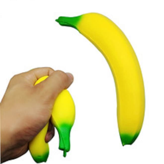 SQUEEZE OG STRETCHABLE STRESS BANANA! PRANK MORO