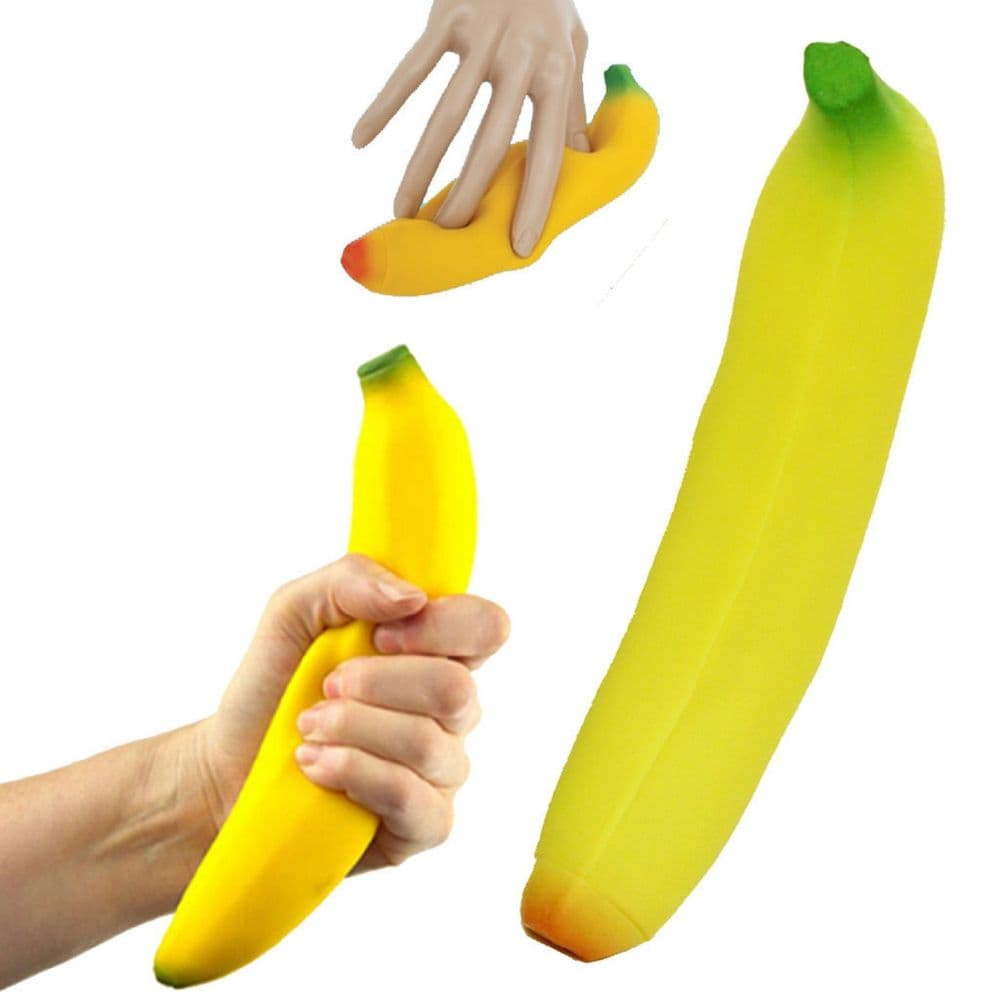 SQUEEZE OG STRETCHABLE STRESS BANANA! PRANK MORO