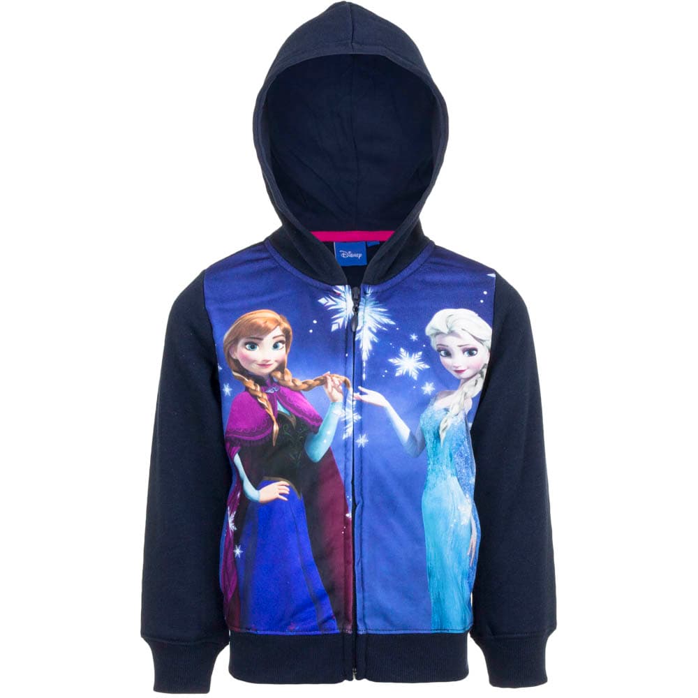 Disney Frozen Elsa Anna Huvtröja Med Dragkedja MÖRKBLÅ