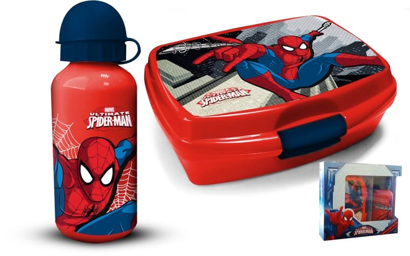 Spiderman Spider Man Madkasse og vandflaske Gavepakke