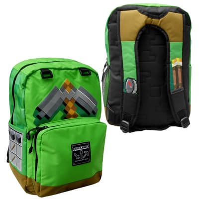 Minecraft Pickaxe Adventure Ryggsäck Skolväska Väska 44x31x14cm