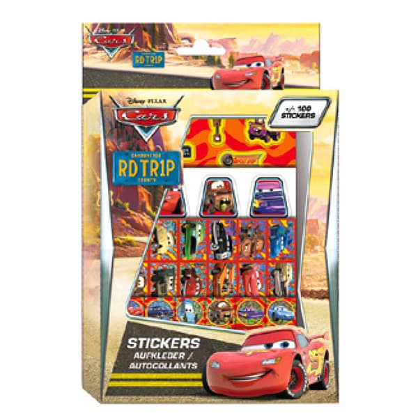 100 stk Disney Pixars, Cars Stickers Set