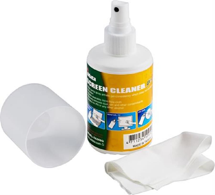 Antistatic screen cleaning, spray bottle and polishing cloth, 200ml