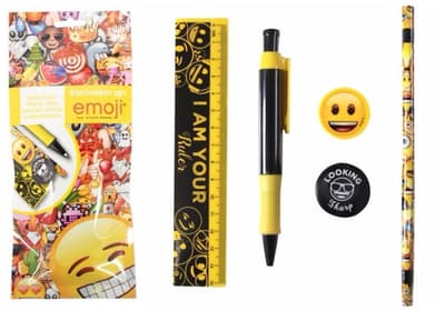 Emoji skolesæt 5-pack skole pen skole tilbehør