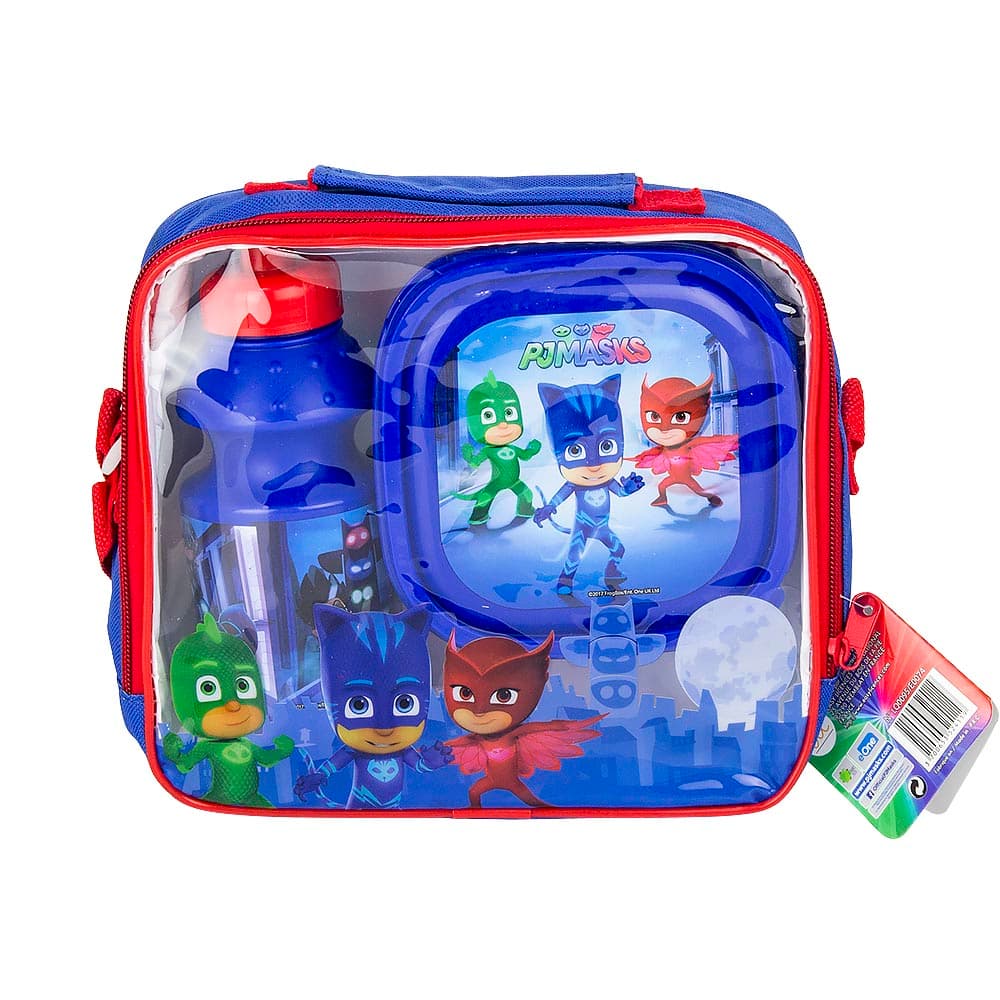 PJ Masks Pyjamashjältarna Väska med Matlåda och Vattenflaska Blå