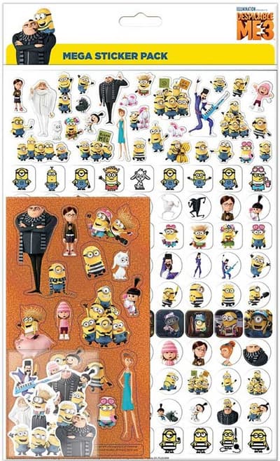 Minions Mega Stickers Pack 150stk sjove folierede klistermærker