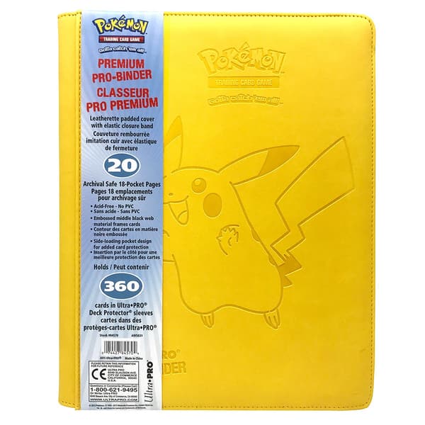 Ultra Pro Premium 9-lommer Pikachu Binder 360-kort